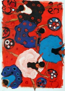 Ciranda Vermelha 100x140 cm Oil on Canvas 2005