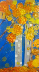 Congresso e o Ipê Amarelo 100x180 cm Oil on linnen 2009