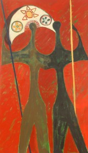 Dois Candangos Cerrado 100x180 cm Oil on linnen 2008